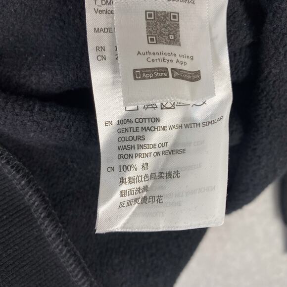 Deus Ex Machina Sweatshirt Mens XL Black Venice Address Crew Neck Spell Out - Picture 6 of 6